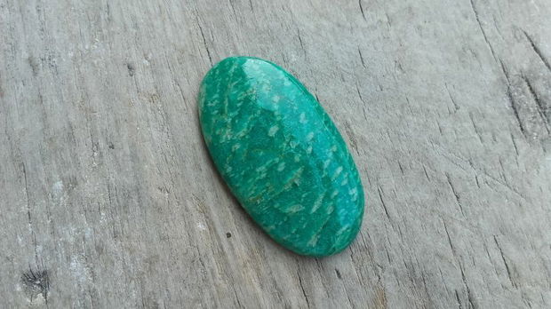 Cabochon amazonit rusesc, 35x20 mm