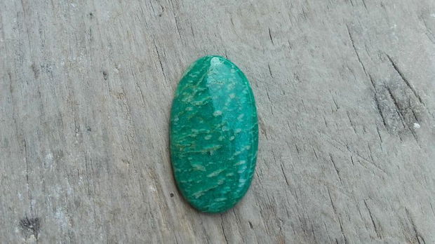 Cabochon amazonit rusesc, 35x20 mm