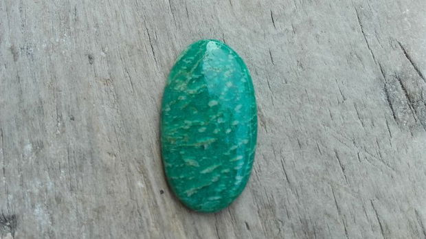 Cabochon amazonit rusesc, 35x20 mm