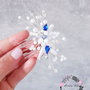 Accesoriu pentru par elegant - Blue bridal accessory