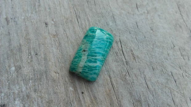 Cabochon amazonit rusesc, 20x11 mm