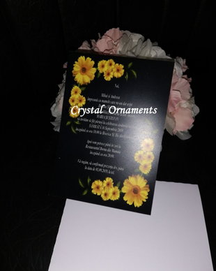 Invitatie nunta tematica floarea soarelui