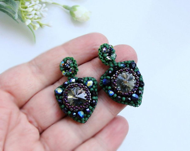 Cercei strălucitori cu cristale Swarovski, Cercei statement