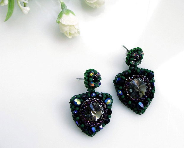 Cercei strălucitori cu cristale Swarovski, Cercei statement