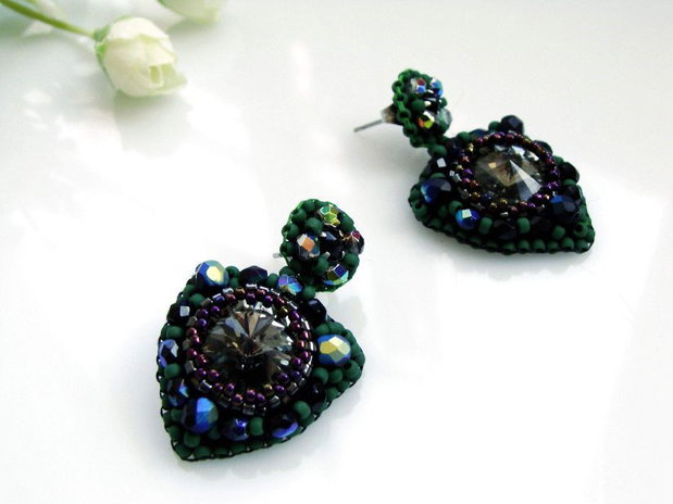 Cercei strălucitori cu cristale Swarovski, Cercei statement