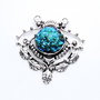Pandant  titanium quartz  cu formatiuni de cristale druzy
