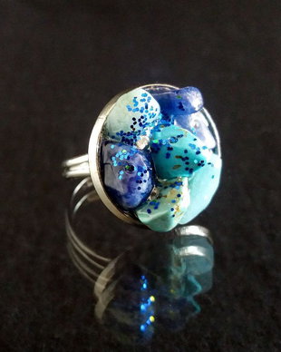 Inel lapis, amazonit, turcoaz