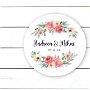 Etichete cu flori, sticker personalizat pentru Marturii Nunta sau Botez