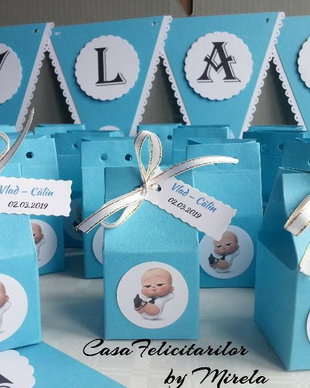 Cutii marturii botez tematica Baby boss