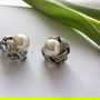 Cercei retro, faux perles