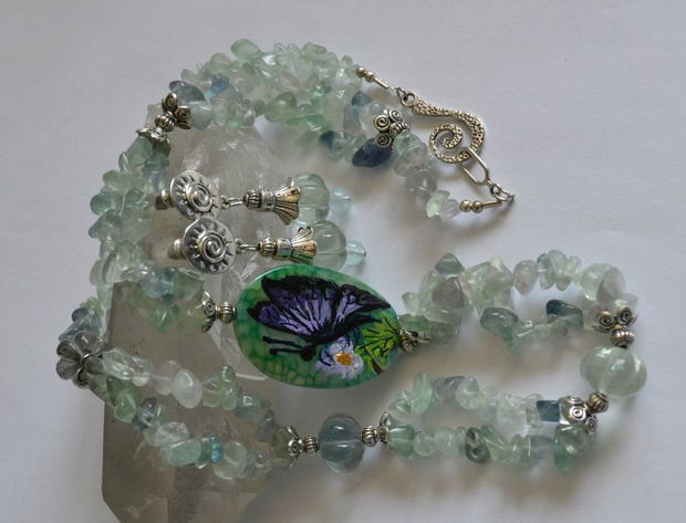 Butterfly - Fluorite green light