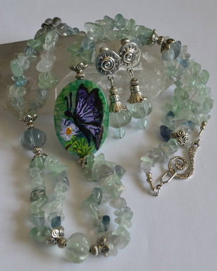 Butterfly - Fluorite green light