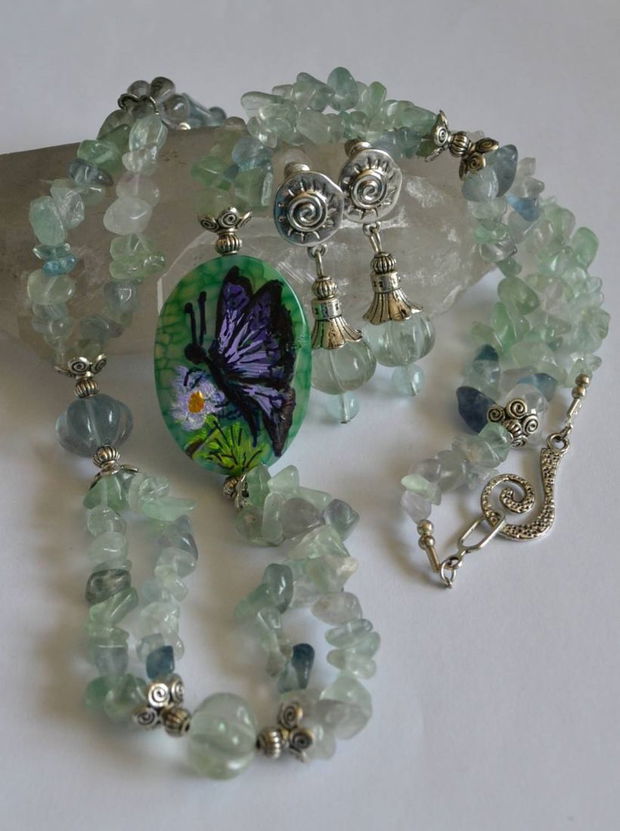 Butterfly - Fluorite green light