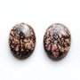 Pereche Cabochon Rodonit  - [ 2 buc]