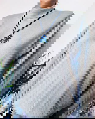 Pulover merinos și mătase naturala