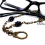 Lant suport pentru ochelari din bronz si lapis lazuli