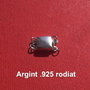 Inchizatoare patrata pentru 2 siruri din argint .925 rodiat