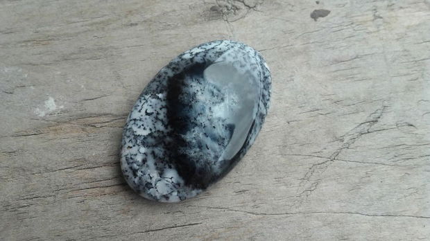 Cabochon opal dendritic, 36x23 mm