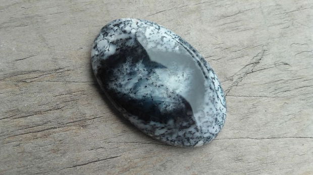 Cabochon opal dendritic, 36x23 mm