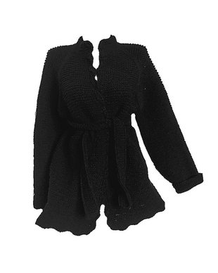 Cardigan jerseu tricotat manual negru