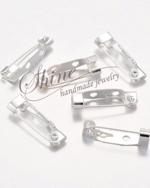 Baza brosa argintie, 20x5x5mm