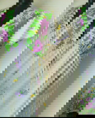 CAMASA DE NOAPTE BUMBAC LILA FLORAL