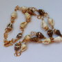 Colier din sarma gilt cu cochilii de melci marini/colier barbatesc/colier unisex