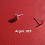 Trifoi cu 4 foi - cercei din argint .925 cu pin aprox 6x6x12 mm