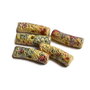 Pandantiv tub curbat ceramica greceasca, multicolor 30x9mm