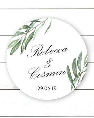 Sticker pentru Marturii Nunta, Etichete Adezive Personalizate