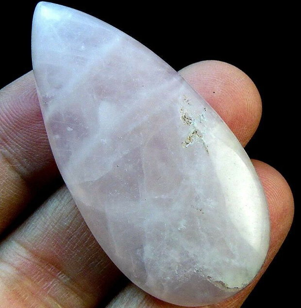Cabochon rose cuart