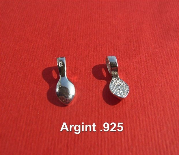 Agatatoare pandant din argint .925 rodiat aprox 5x15 mm