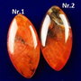 Cabochon orange agat dragon veins