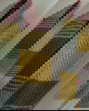 FULAR TRICOTAT MANUAL LANA ALPACA