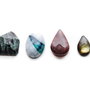 Lot 4 cabochoane  - Labradorit, Zoisit, Agat , Aventurin
