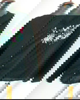 H&M BLUZA BUMBAC BRODERIE INCHIDERE PE SPATE