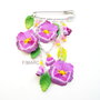 ''Pink Pansy'' - brosa pentru articole tricotate:pluovere,esarfe,..etc