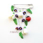 Ghiocei - martisor brosa pentru articole tricotate:pluovere,esarfe,..etc