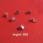 Agatatoare pentru margica semi-gaurita din argint .925 rodiat aprox 7x4 mm