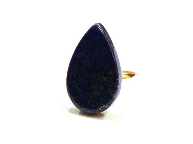 Inel deosebit din Argint 925 si Lapis lazuli lacrima - IN658 - Inel albastru, inel reglabil din pietre semipretioase, cadou romantic