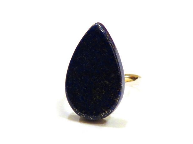 Inel deosebit din Argint 925 si Lapis lazuli lacrima - IN658 - Inel albastru, inel reglabil din pietre semipretioase, cadou romantic