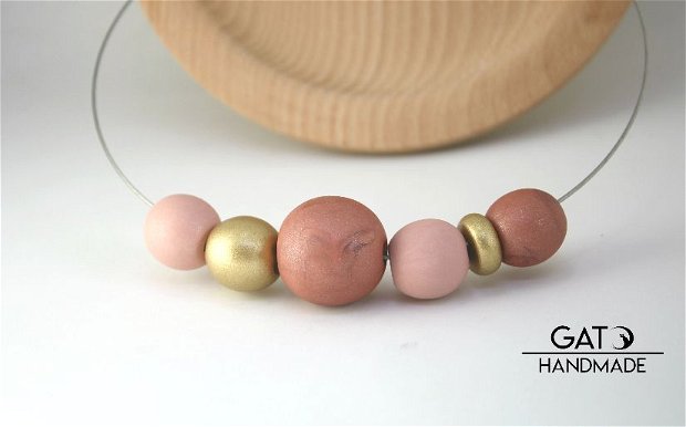 Colier Double Wear-Wear it 2 Ways! Colectia SISTER&SOUL/roz perlat, auriu