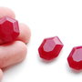 Pereche  cabochone fatetate - jad - 3 buc -R001