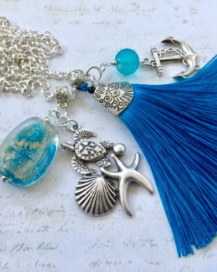 Colier "Happy sea blue 3