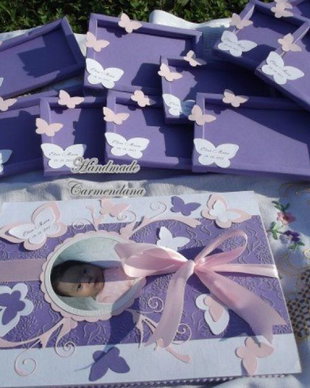 Set papetarie botez tematic fluturasi