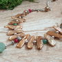 Colier perle de cultura  cu floare aventurin