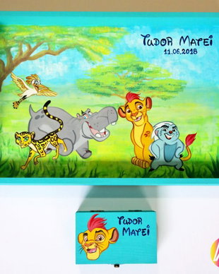 Set Aniversare 1 an cu Lion King , pictat manual