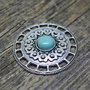 Pandantiv boho cu cabochon turcoaz 40x5mm SALAK 626