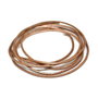 Snur piele1,5mm bej metalizat   DVLAK 169