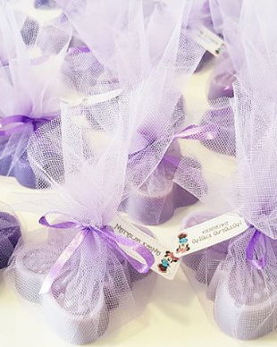 Marturii Fluturi - Sapun natural cu tei si lavanda